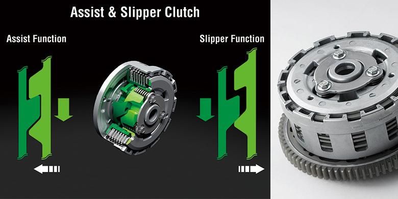 Assist and Slipper Clutch untuk pengoperasian kopling yang lebih ringan.