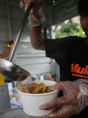 Makanan Bakso yang di jual di MH Thamrin, Jakarta Pusat