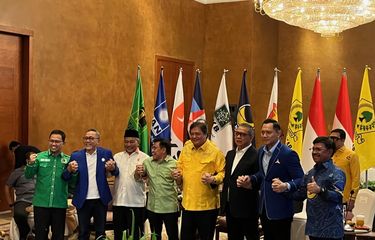 Sebanyak tujuh Partai Politik mengadakan pertemuan untuk menyatakan sikap menolak Pemilihan Umum (Pemilu) dengan sistem proporsional tertutup di Hotel Dharmawangsa, Jakarta Selatan, Minggu (8/1/2023).