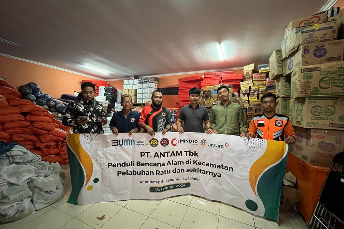 Tanggap Bencana di Sukabumi, ANTAM Turunkan Tim Emergency Response Group