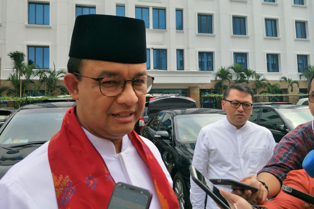 Gubernur DKI Jakarta Anies Baswedan di Istana Wapres, Jakarta