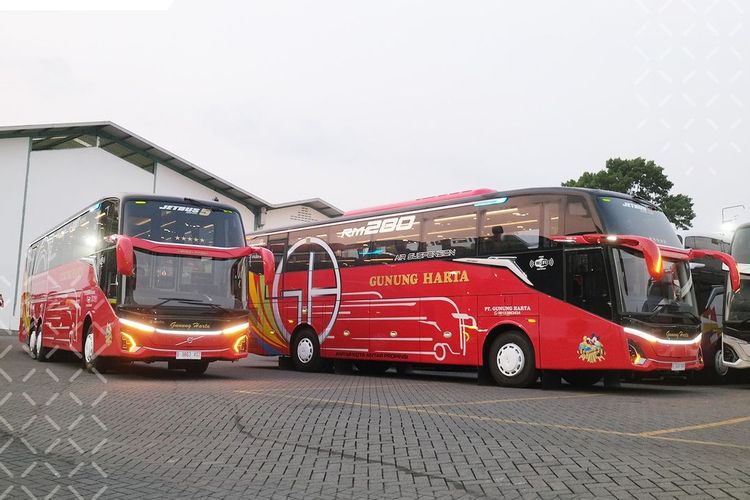 Bus baru PO Gunung Harta dengan balutan Jetbus5 SHD