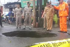 Polisi Selidiki Jalan di Kota Malang yang Ambrol