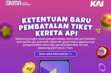 Mulai 1 Juni, Dana Pembatalan Tiket KA Dikembalikan Maksimal 7 Hari