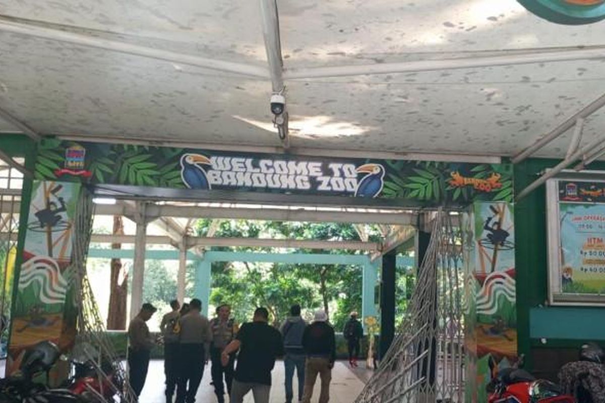 Kericuhan antara manajemen lama dan manajemen baru Kebun Binatang Bandung atau Bandung Zoo pecah hingga merusak gerbang lobi utama yang sedang ditutup sementara, Rabu (6/8/2025). 
