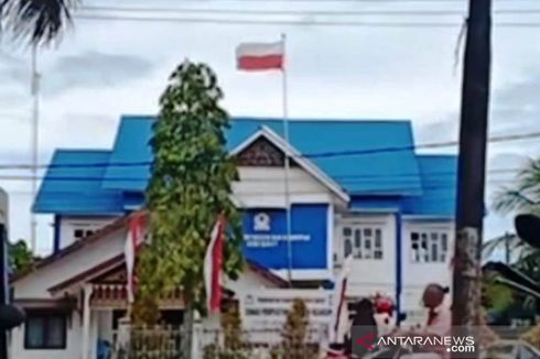 Gara-gara Ngantuk, Petugas Pasang Bendera Merah Putih Terbalik di Kantor Arsip Aceh Barat