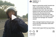 Video Seorang Bapak Tak Terima Ditegur karena Merokok Sambil Berkendara