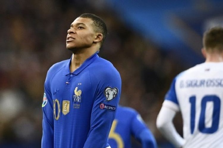 Kylian Mbappe menjalani laga ke-28 beruntun bersama timnas pada pertandingan Perancis vs Islandia di Stade de France dalam babak kualifikasi Piala Eropa 2020, 25 Maret 2019. 