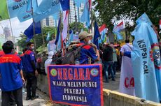 Buruh dan Mahasiswa Demo di DPR dan Patung Kuda, Waspadai Penutupan Jalan