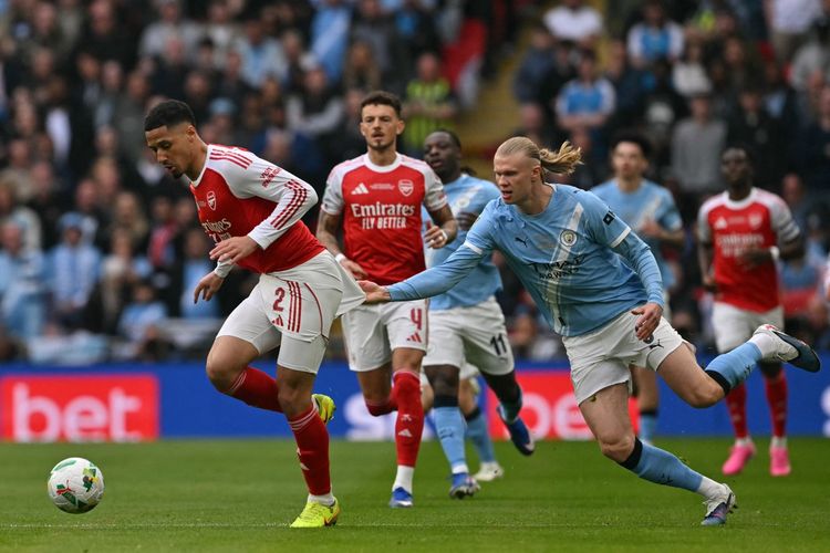 Hasil Final Piala Liga Inggris: Arsenal Vs Man City 0-0 di Babak I