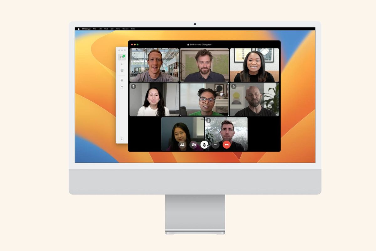 Ilustrasi aplikasi native WhatsApp versi macOS yang bisa melakukan panggilan video sebanyak 8 orang