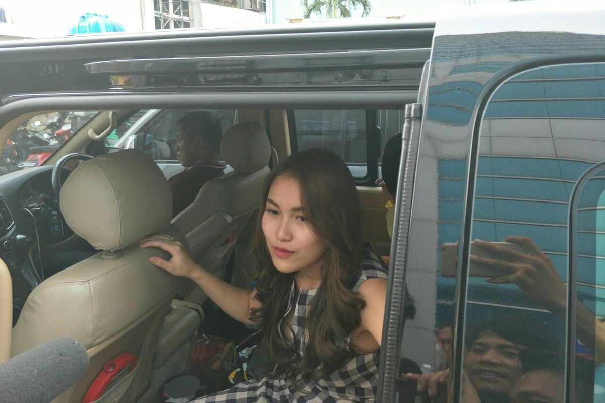 Ayu Ting Ting di kawasan Mampang, Jakarta Selatan, Selasa (6/8/2019).