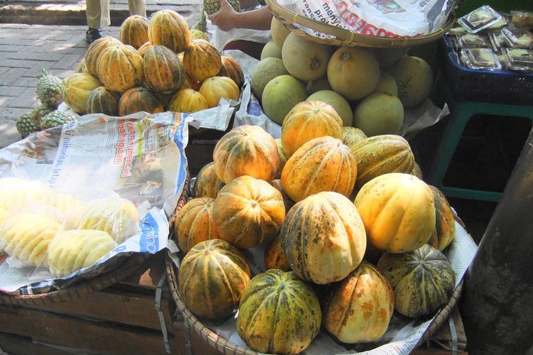 Ilustrasi buah blewah.