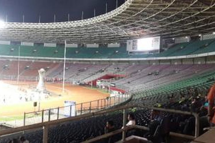 Salah satu sudut tribun Stadion Utama Gelora Bung Karno, Senayan, Jakarta.