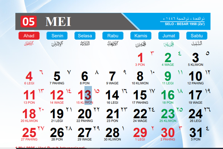 Banyak Tanggal Merah dan Long Weekend, Cek Daftar Hari Libur Mei 2025
