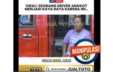 HOAKS] Sopir Angkot Mendadak Kaya karena Judi Online