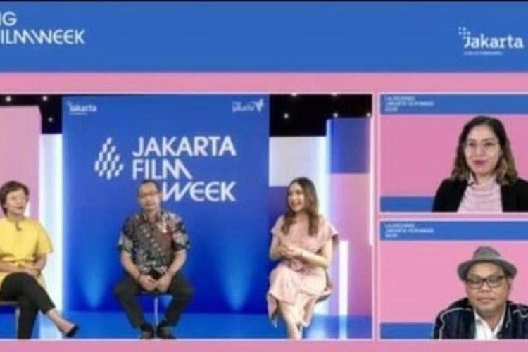 Press conference virtual Jakarta Film Week, Rabu (25/8/2021).