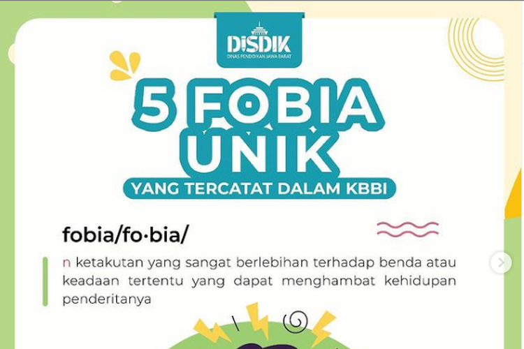 Fobia adalah ketakutan yang sangat berlebihan terhadap benda atau keadaan tertentu yang dapat menghambat kehidupan penderitanya.