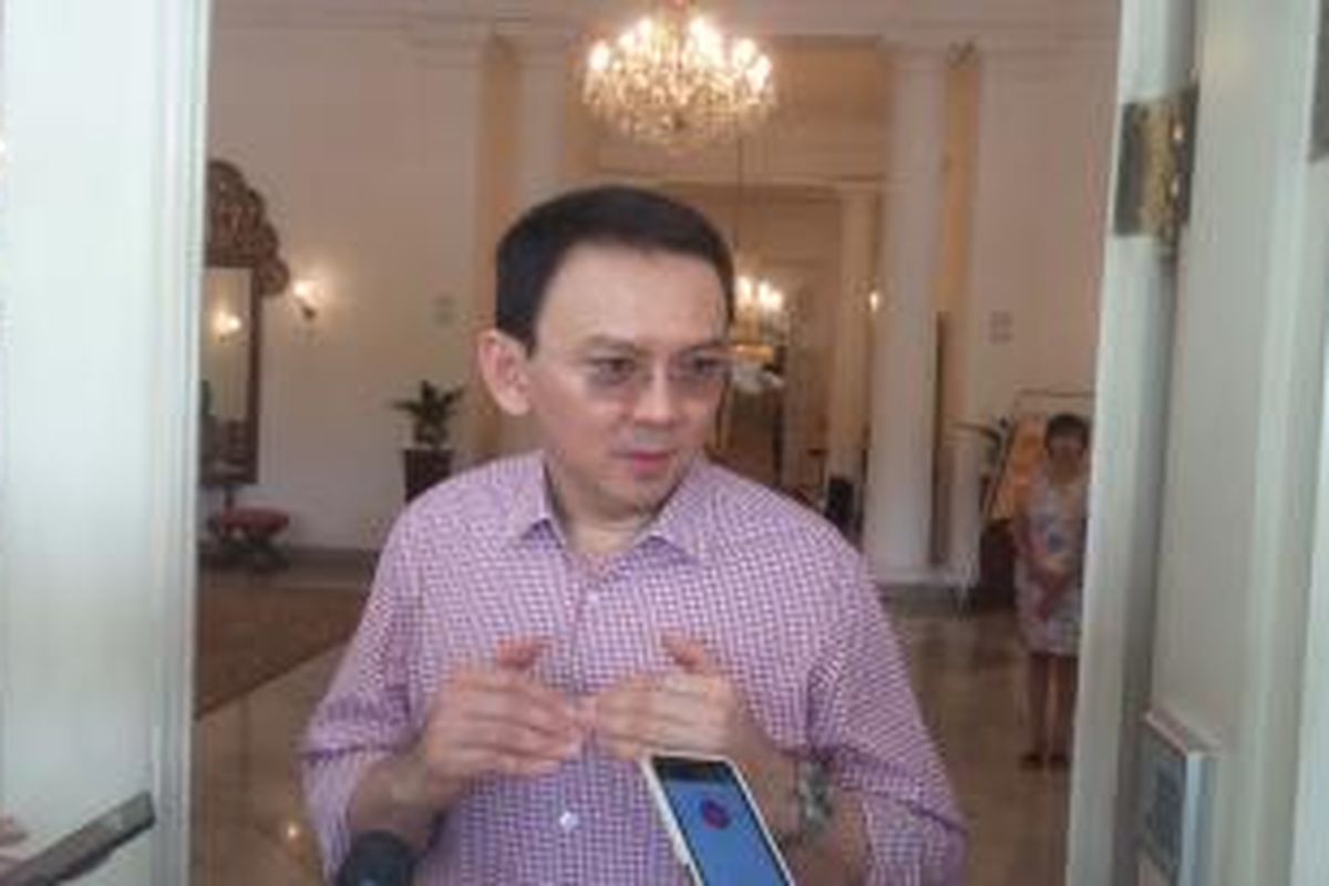 Gubernur DKI Jakarta Basuki Tjahaja Purnama di Balai Kota, Sabtu (28/11/2015)