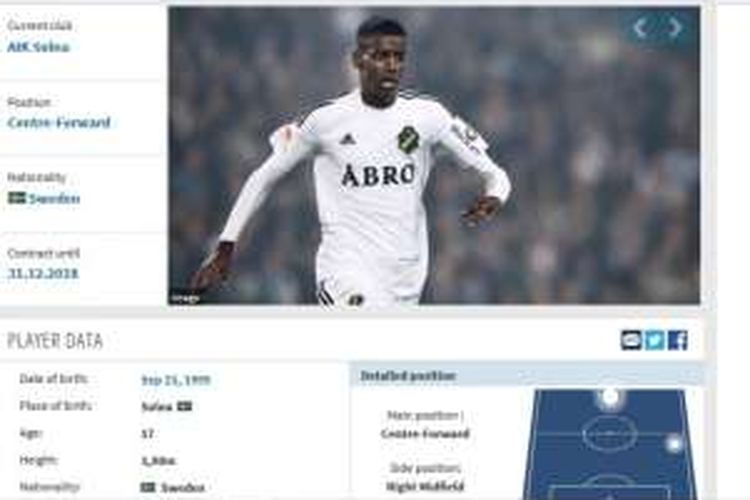 Striker muda asal Swedia, Alexander Isak, yang akan menjadi milik Real Madrid pada musim panas nanti.