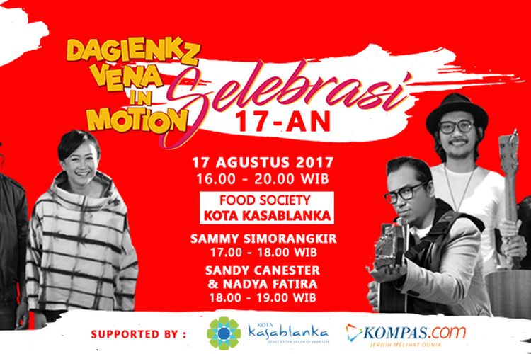 Pada Hari Ulang Tahun ke-72 Republik Indonesia, 17 Agustus 2017, Motion Radio (97.5 FM) dan Kompas.com akan membuat keriaan untuk publik.