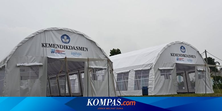 Atap SMKN 1 Cileungsi Roboh, Kemendikdasmen Bangun Tenda Kelas Darurat