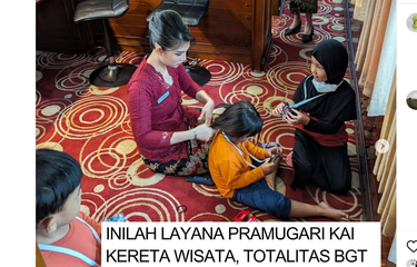 Penjelasan KAI soal Foto Pramugari KA Wisata yang Beri Layanan ...