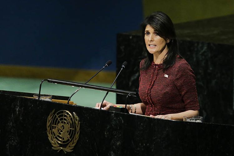 Duta Besar Amerika Serikat untuk PBB Nikki Haley menegaskan pemerintah AS tetap akan menempatkan kantor kedutaannya untuk Israel di kota Yerusalem.