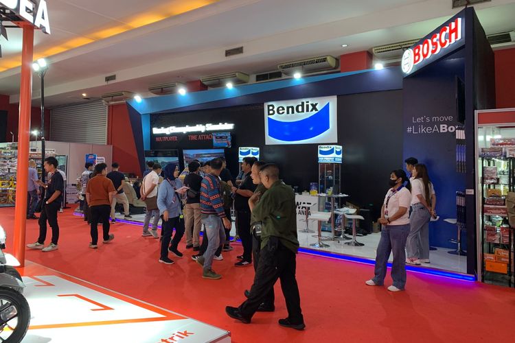 Ilustrasi booth Bendix kampas rem mobil