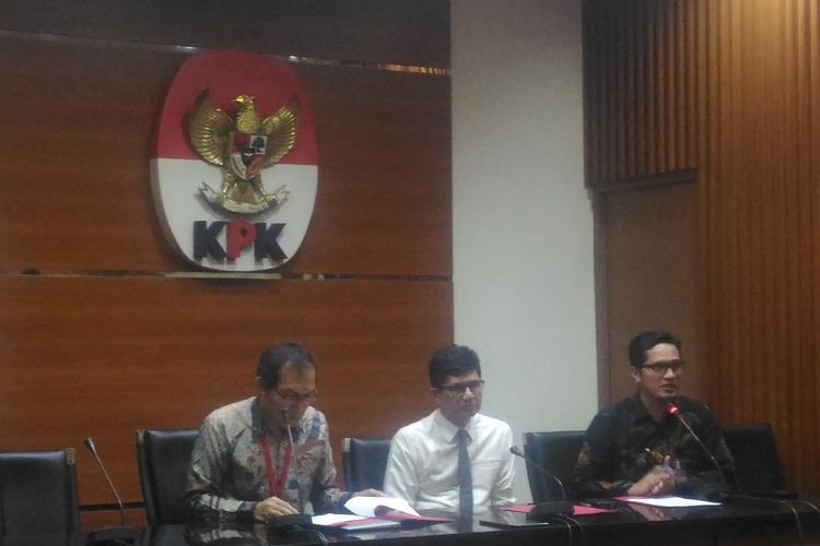 KPK menggelar konferensi pers terkait kasus BLBI di kantor KPK, Jakarta Selatan, Senin (10/6/2019). 