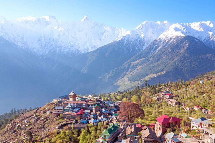 Kota terkecil di dunia - Kota Kalpa di Himachal Pradesh, India.