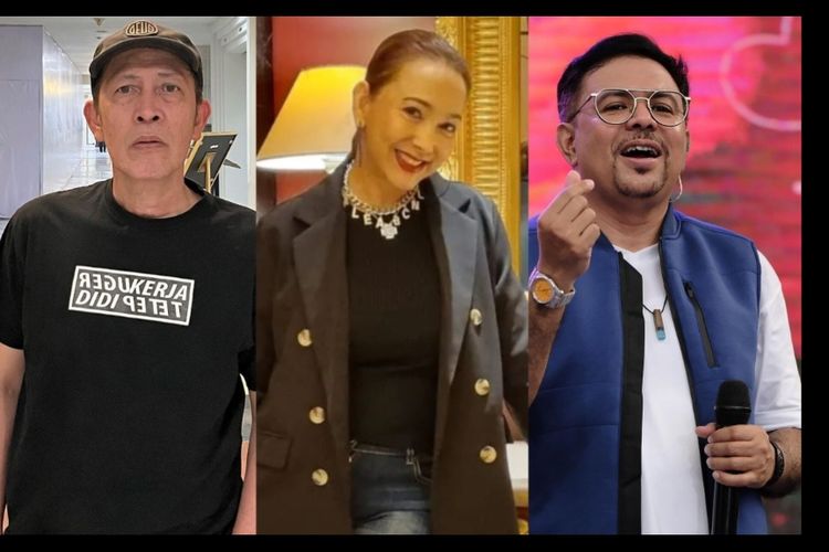 Yayu Unru (kiri), Kiki Fatmala (tengah), Carlo Saba (kanan) merupakan tiga di antara artis Tanah Air yang meninggal dunia pada 2023.