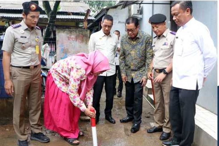 100 patok batas tanah dipasang di Jakarta Selatan.