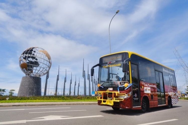 Armada Trans Mamminasata yang menjalankan layanan Teman Bus Makassar.