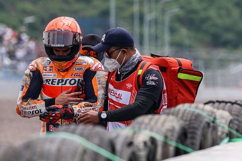 5 Momen Marc Marquez di MotoGP Indonesia: 4 Kali Crash, Hoaks Joget Dangdut