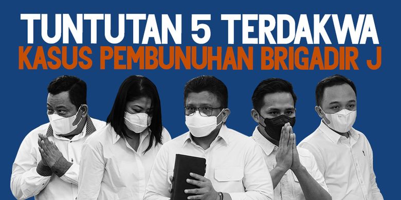 INFOGRAFIK: Tuntutan 5 Terdakwa Dugaan Pembunuhan Brigadir J Dan ...