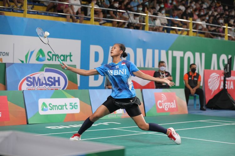 Tunggal putri Indonesia, Putri Kusuma Wardani, berhasil mengalahkan wakil Korea Selatan, Kim Ga-eun, pada laga babak 32 besar Kejuaraan Bulu Tangkis Asia 2022 yang digelar di Muntinlupa Sports Complex, Manila, pada Rabu (27/4/2022) pagi WIB.