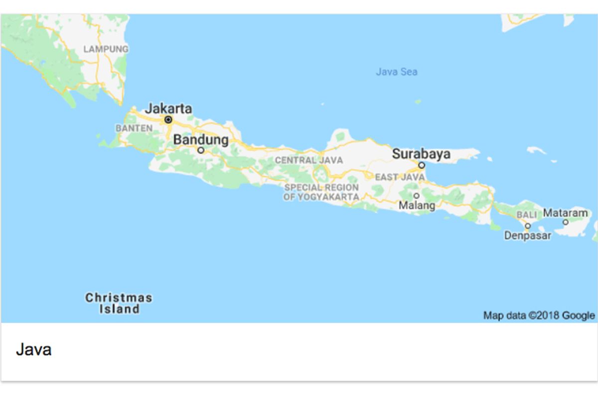 Peta Pulau Jawa