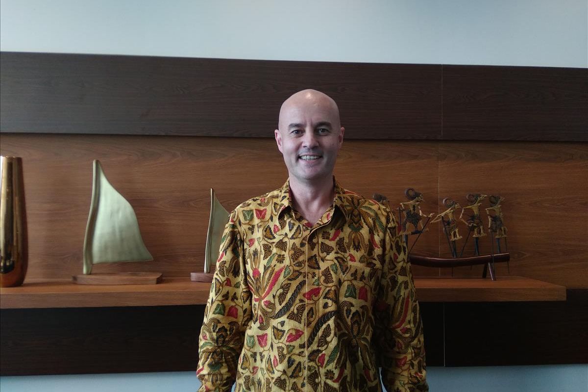 Brett Stevens, Komisaris State Government of Victoria usai berbincang bersama awak media di Jakarta, Jumat (21/6/2019).