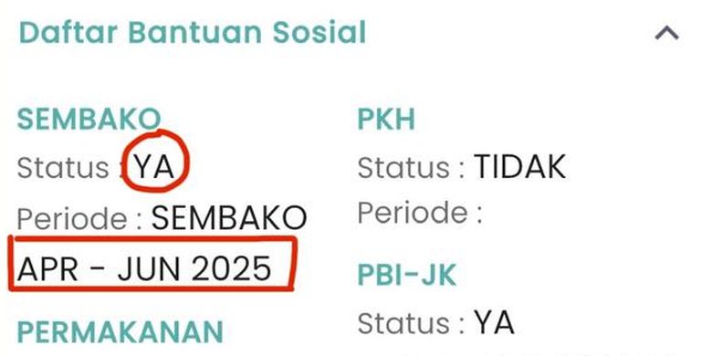 Tangkapan layar hasil pencairan Cek Bansos di aplikasi Cek Bansos. Cek Bansos Kemensos. Cek bansos BPNT 2026. BPNT 2026. Cek bansos BPNT tahap 1 2026. Cek bansos Januari 2026.