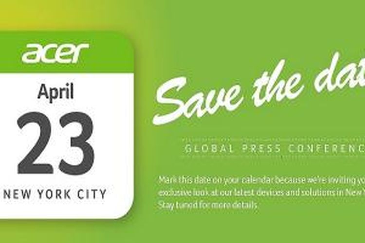 Undangan Acer untuk media massa di seluruh dunia 