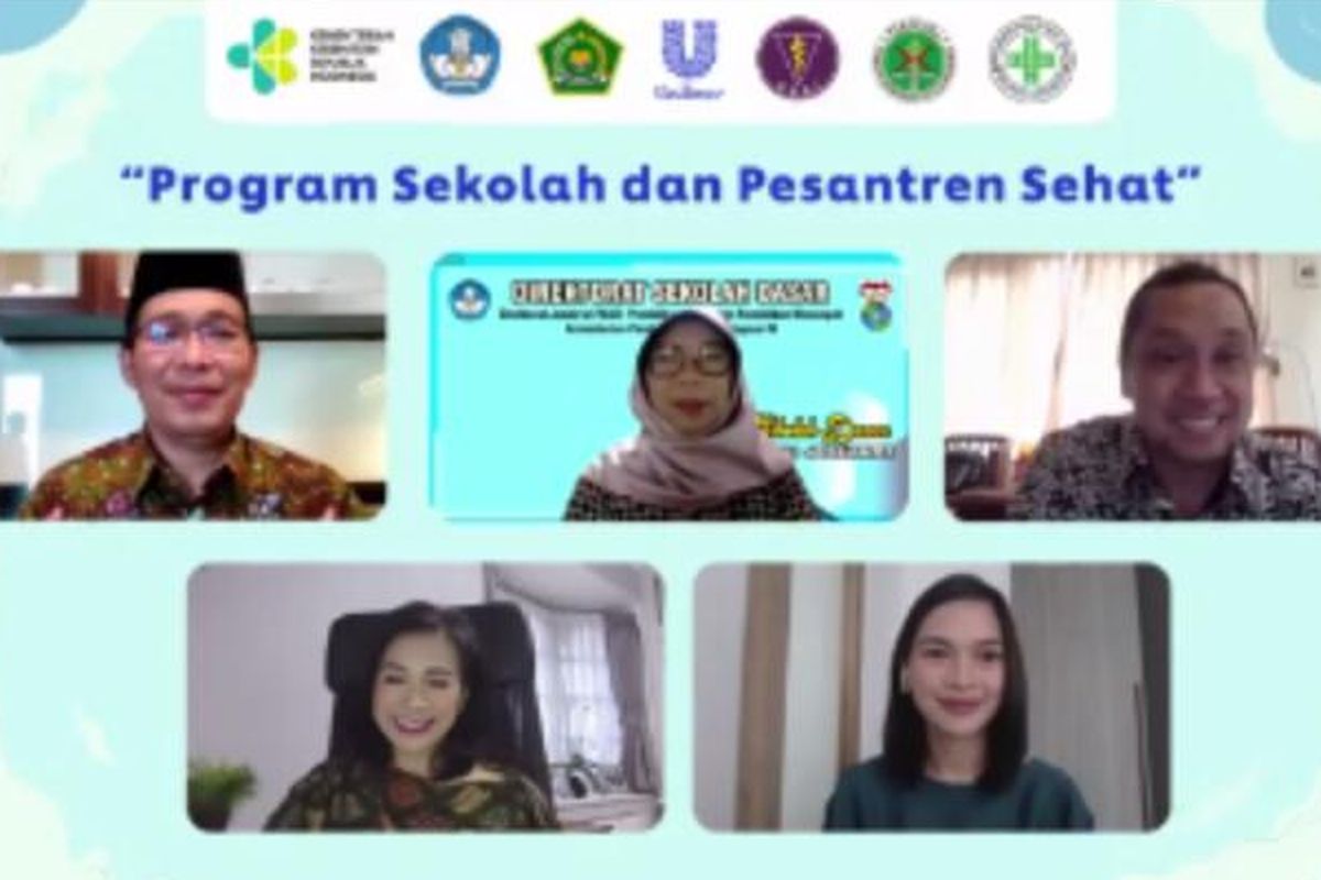 Webinar Program Sekolah dan Pesantren Sehat yang diselenggarakan oleh Unilever Indonesia Foundation.