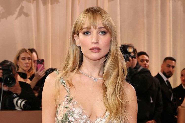 Jennifer Lawrence di Golden Globes 2026.