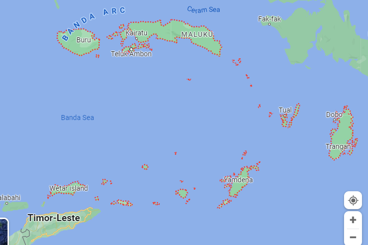 Peta Provinsi Maluku 