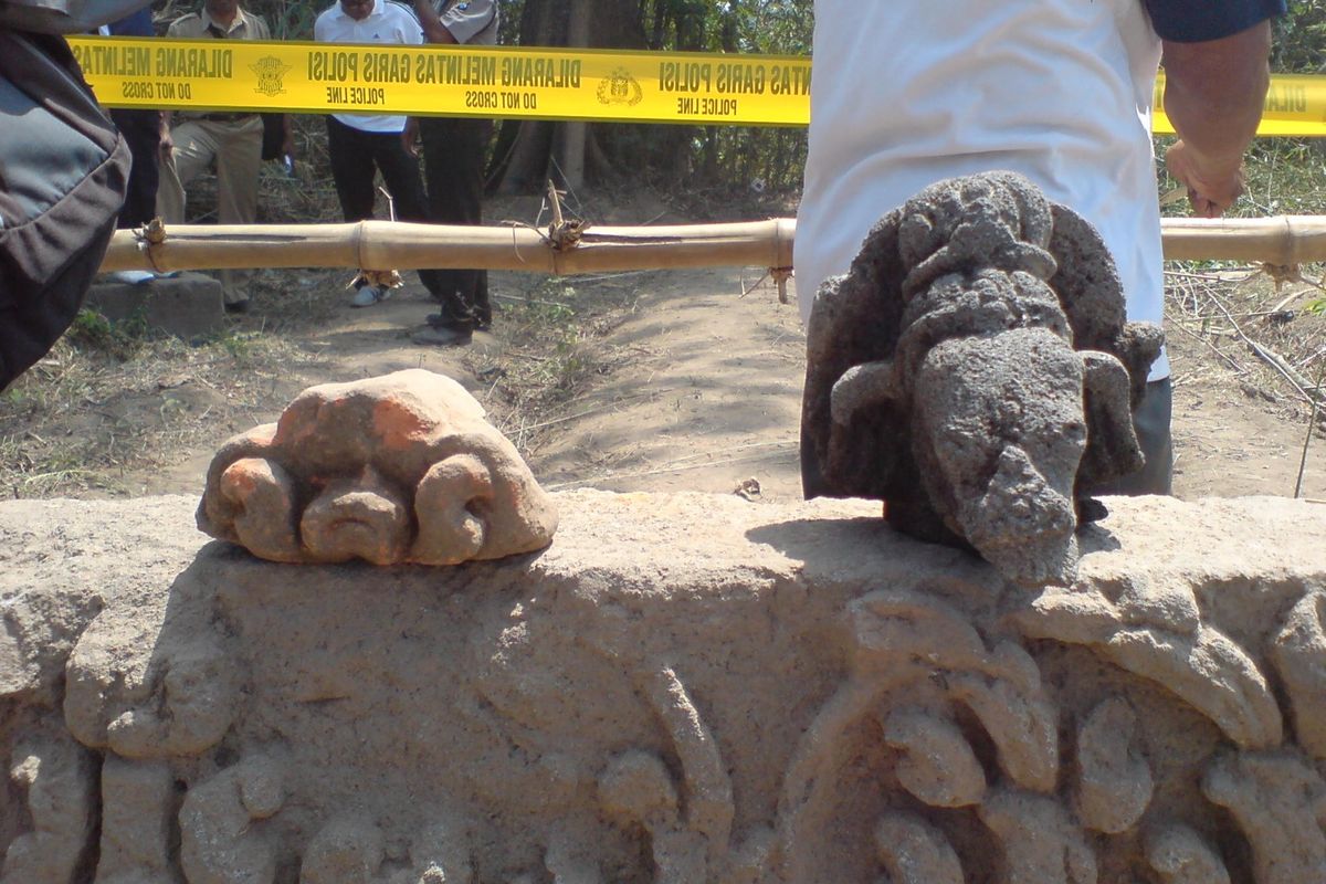 Penampakan fragmen arca Ganesha koleksi Museum Bhagawanta Bhari yang kini masih hilang usai kerusuhan yang pecah pada 30 Agustus 2025.