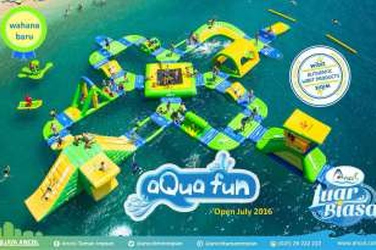 Aqua Fun adalah salah satu wahana baru yang kini bisa ditemui di Ancol, Jakarta.