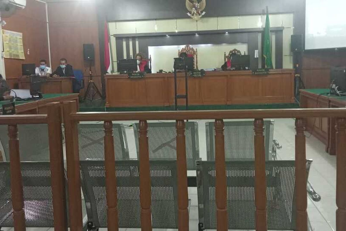 Sidang kasus investasi bodong di PN Pekanbaru, Riau, Senin (14/3/2022).
