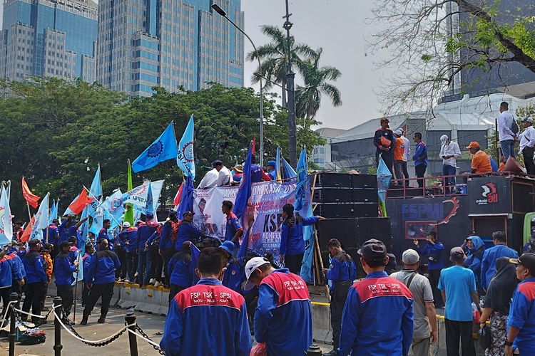 Buruh Akan Demo di Sudirman-Thamrin Jakpus Besok, Pastikan Tak Sentuh Bundaran HI