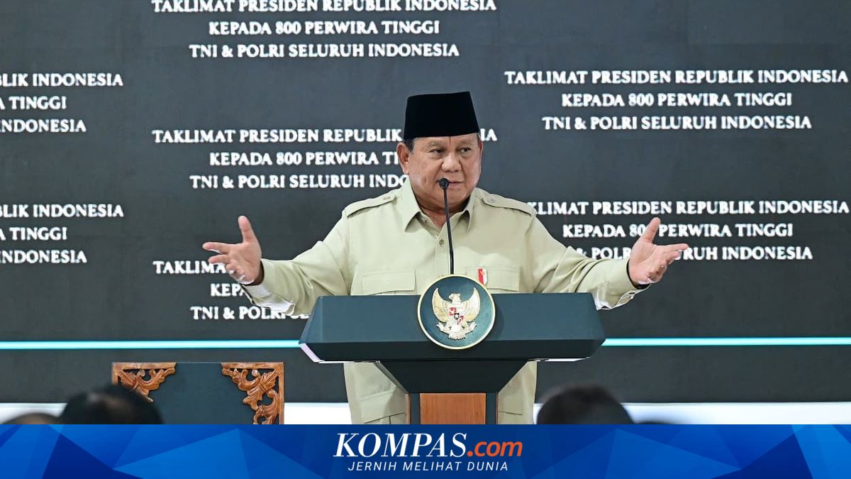 Prabowo Urges TNI and Polri to Prioritize Intellectuality in Recruitment