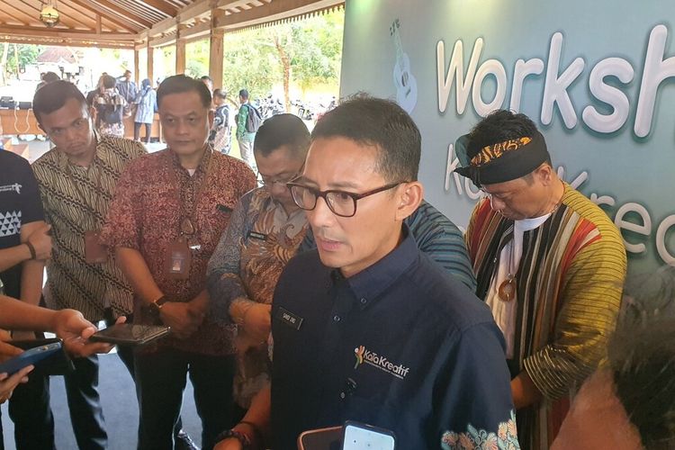 Sandiaga Uno di Taman Budaya Gunungkidul, DI Yogyakarta. Minggu (4/6/2023)